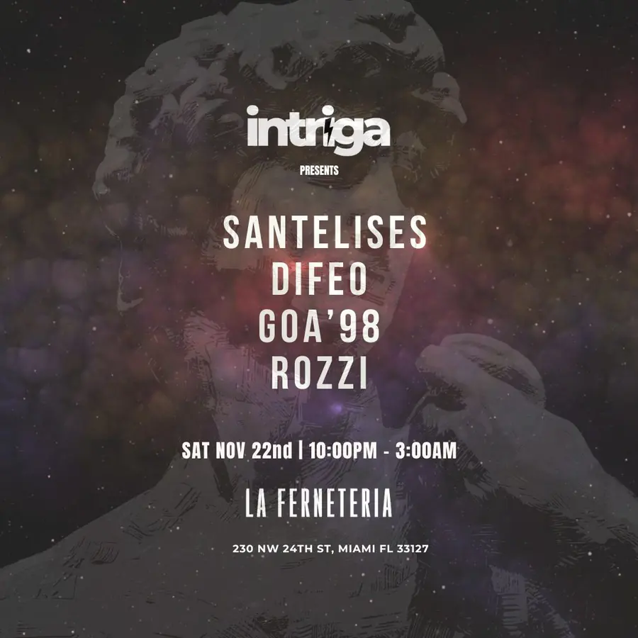 Flyer — Intriga Collective, Intriga at La Ferneteria at La Ferneteria, Sat 22 Nov 2025